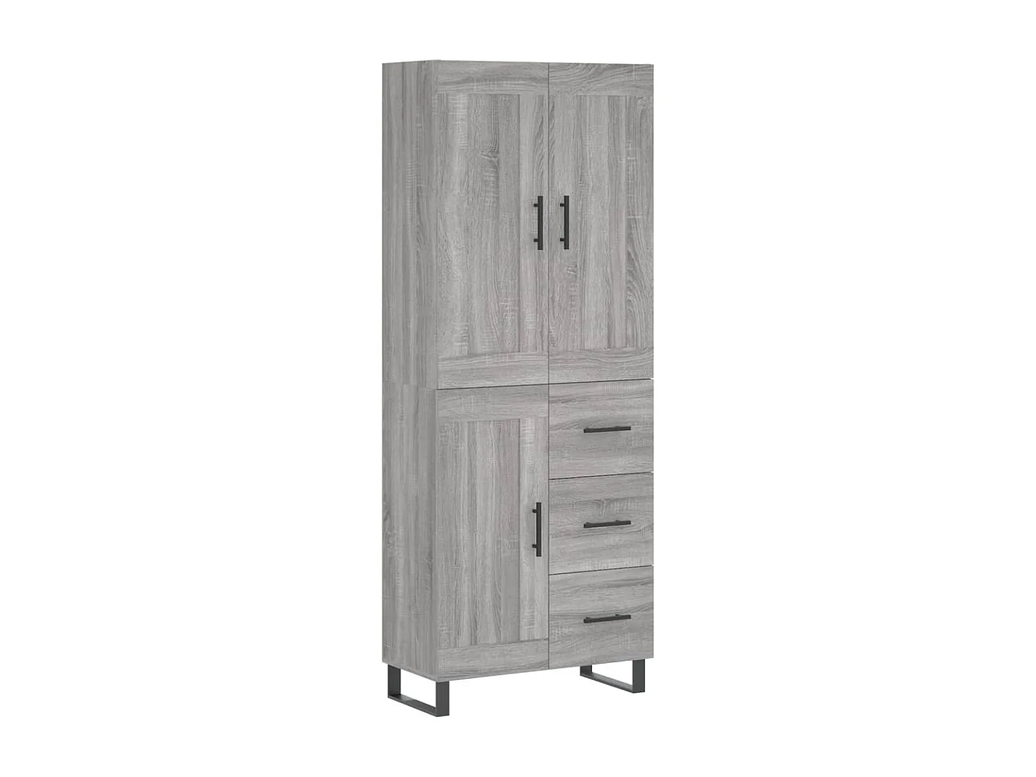 Buffet haut Sonoma gris 69,5x34x180 cm Bois d'ingénierie