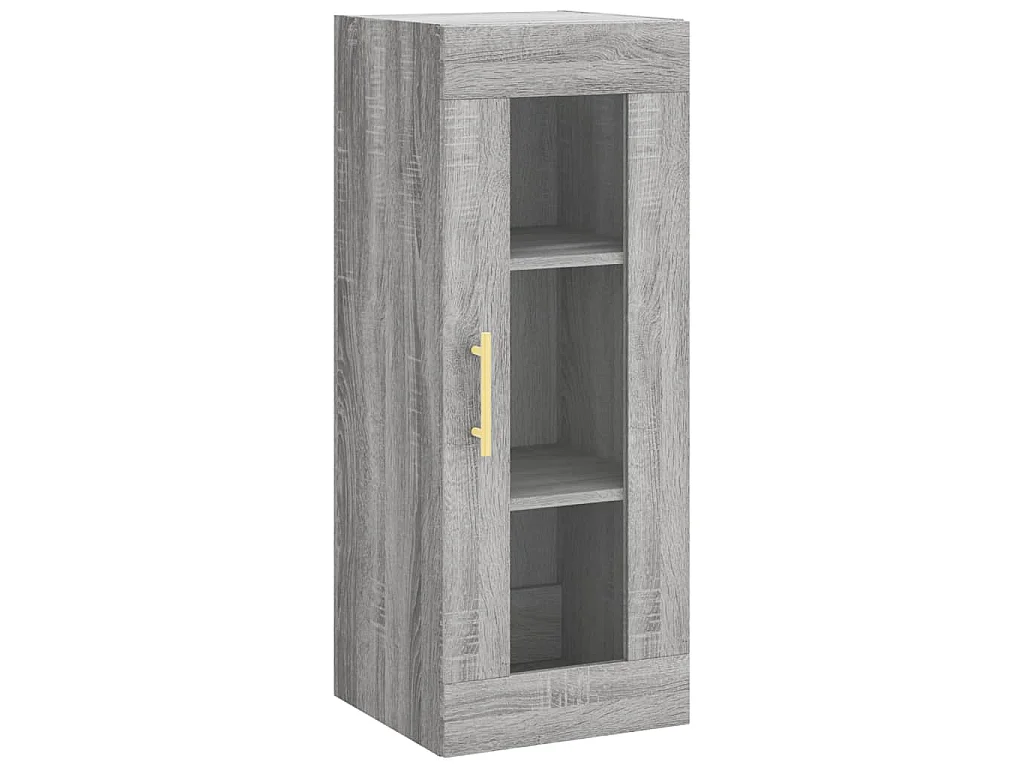 Credenza Grigio Sonoma 34,5x34x180 cm in Legno Multistrato