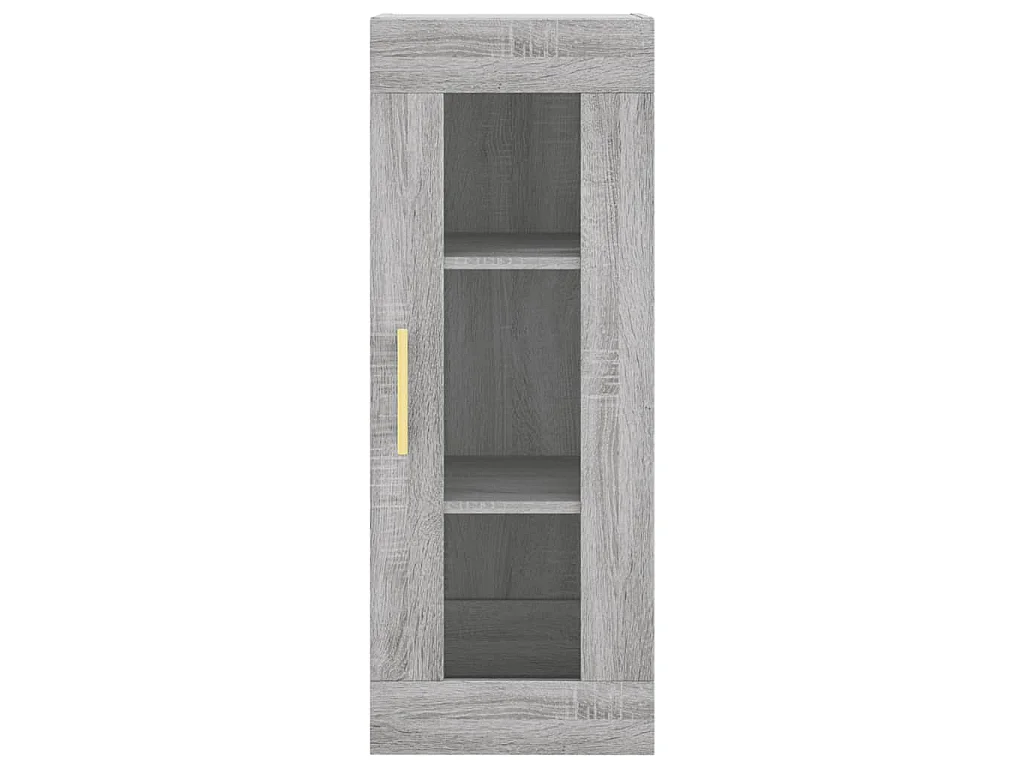 Credenza Grigio Sonoma 34,5x34x180 cm in Legno Multistrato