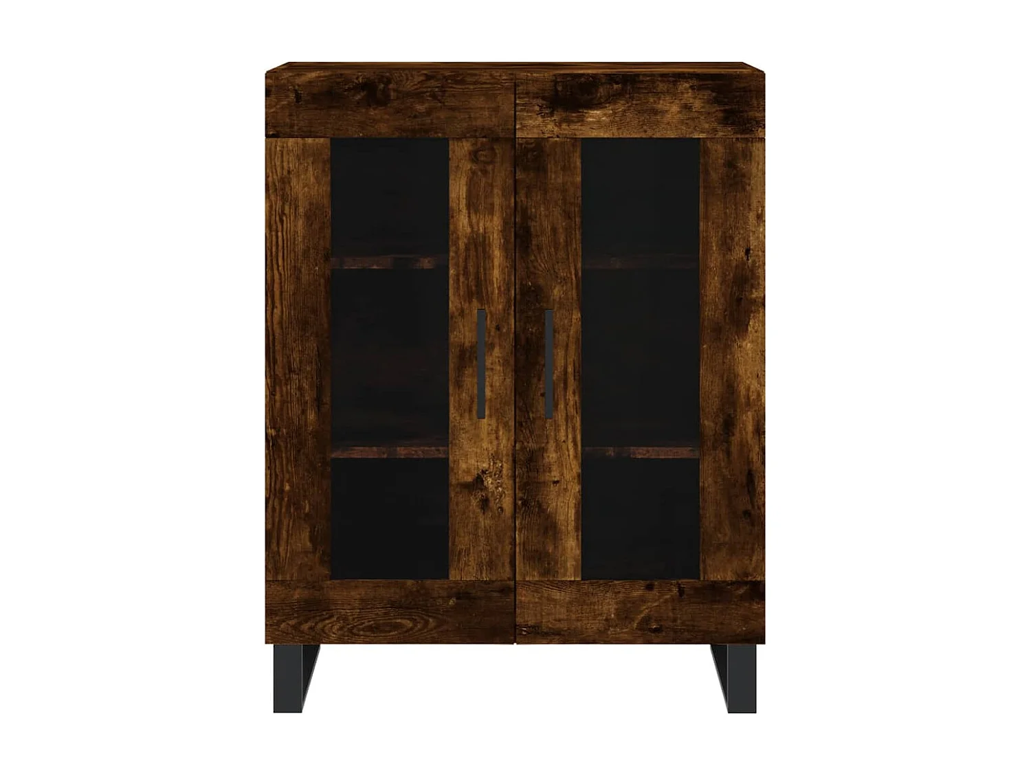 Buffet haut Chêne fumé 69,5x34x180 cm Bois d'ingénierie
