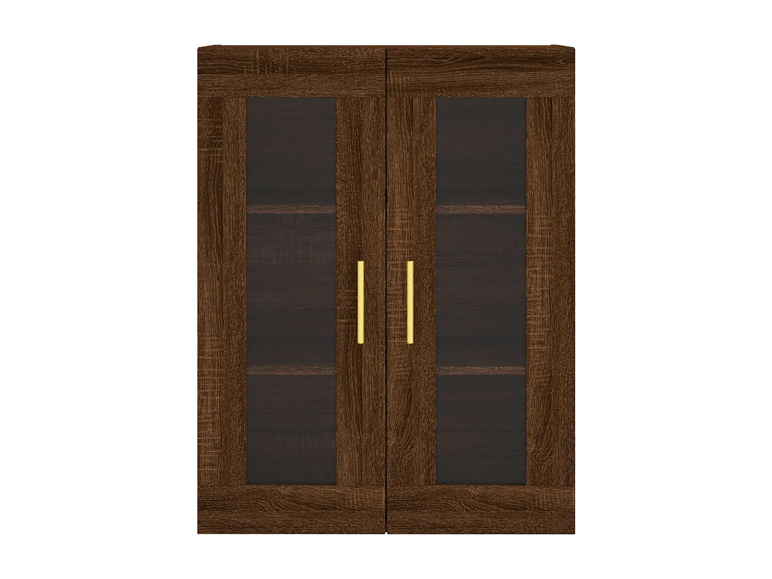 Aparador alto madera contrachapada marrón roble 69,5x34x180 cm