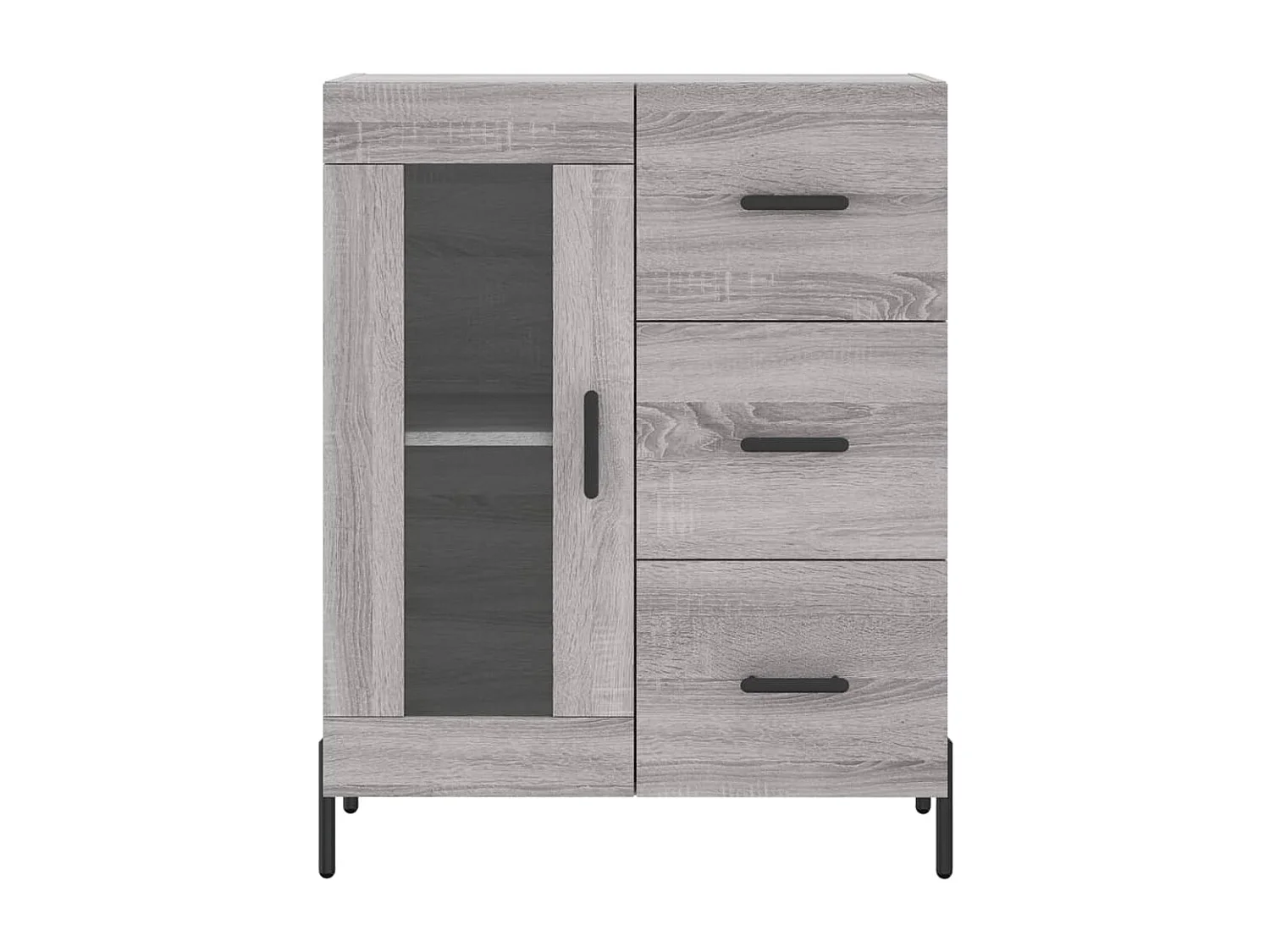 Buffet haut Sonoma gris 69,5x34x180 cm Bois d'ingénierie