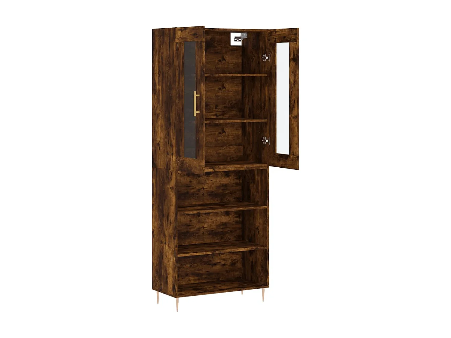 Highboard Räuchereiche 69,5x34x180 cm Holzwerkstoff