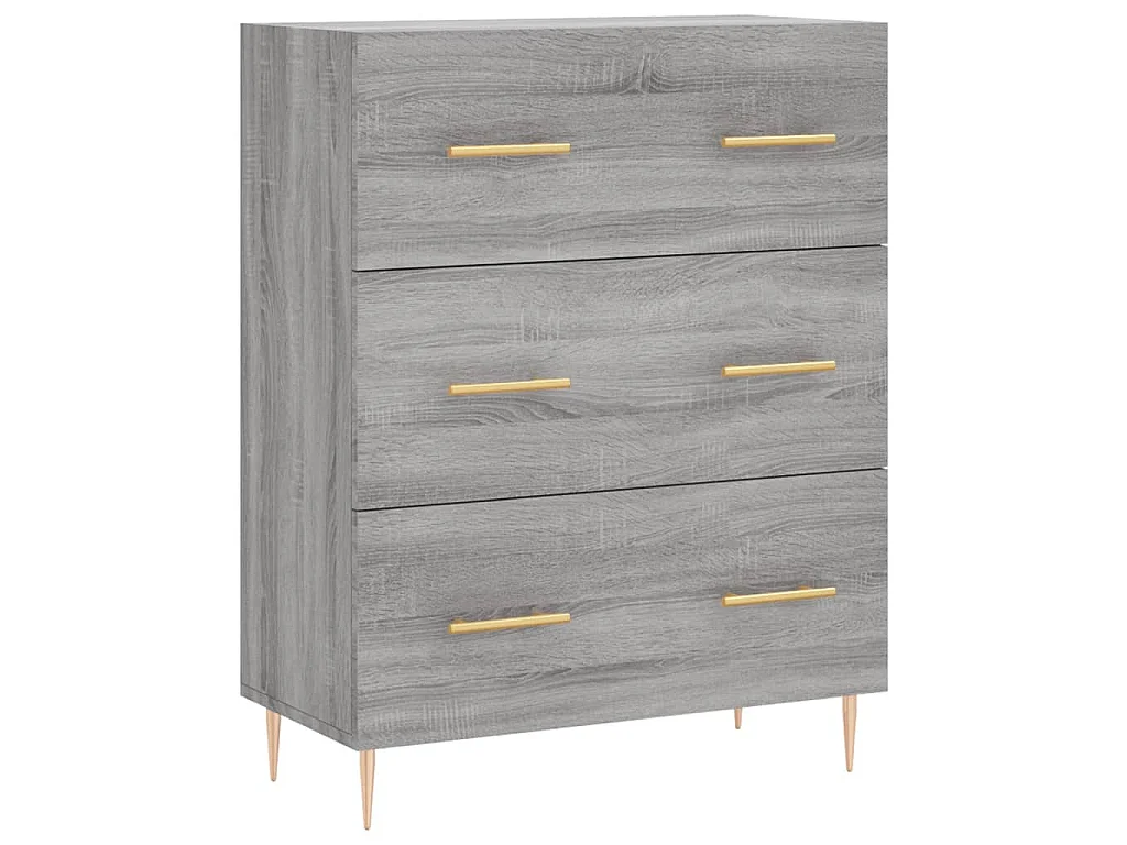 Buffet haut Sonoma gris 69,5x34x180 cm Bois d'ingénierie