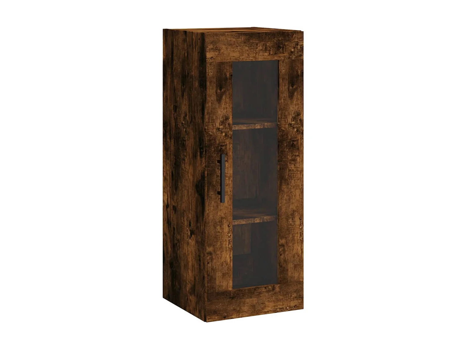 Buffet haut Chêne fumé 34,5x34x180 cm Bois d'ingénierie