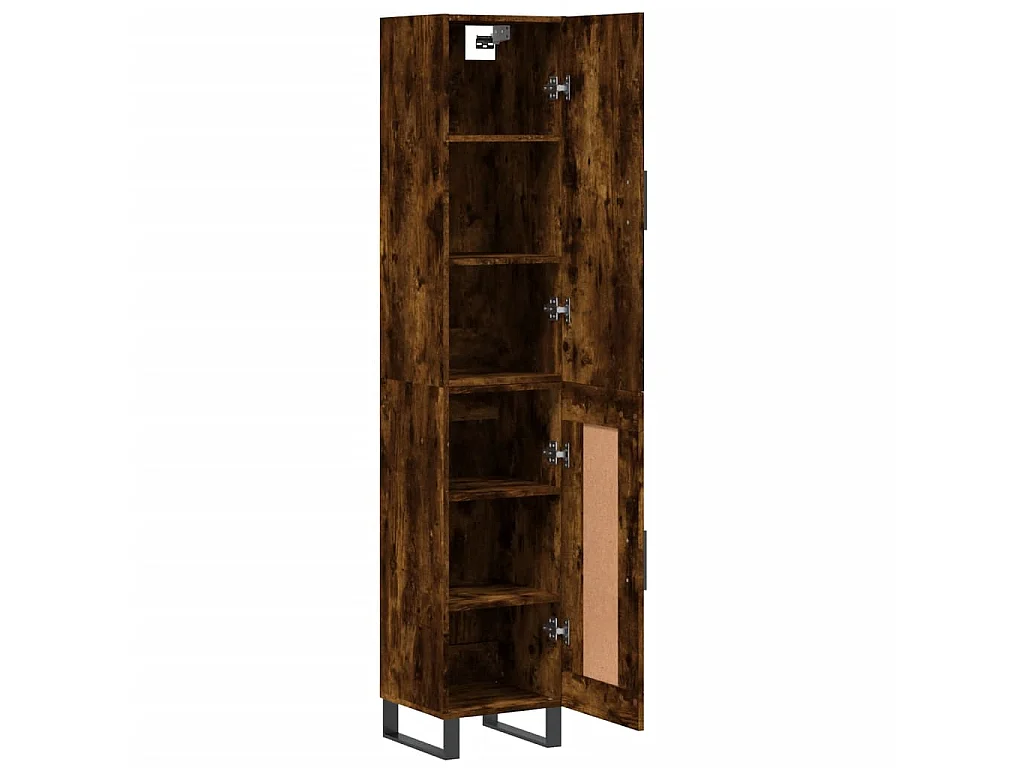 Highboard Räuchereiche 34,5x34x180 cm Holzwerkstoff