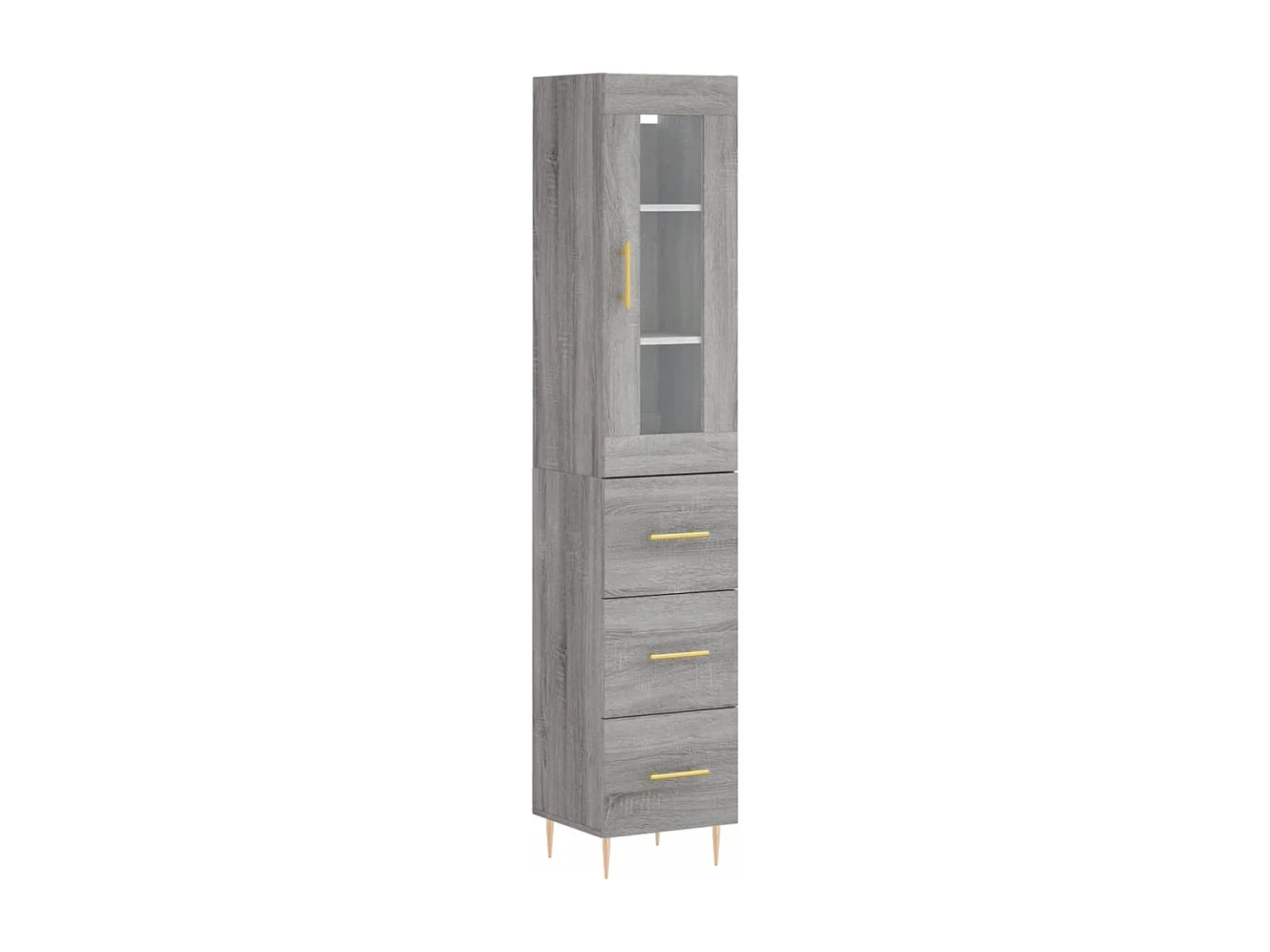 Buffet haut Sonoma gris 34,5x34x180 cm Bois d'ingénierie