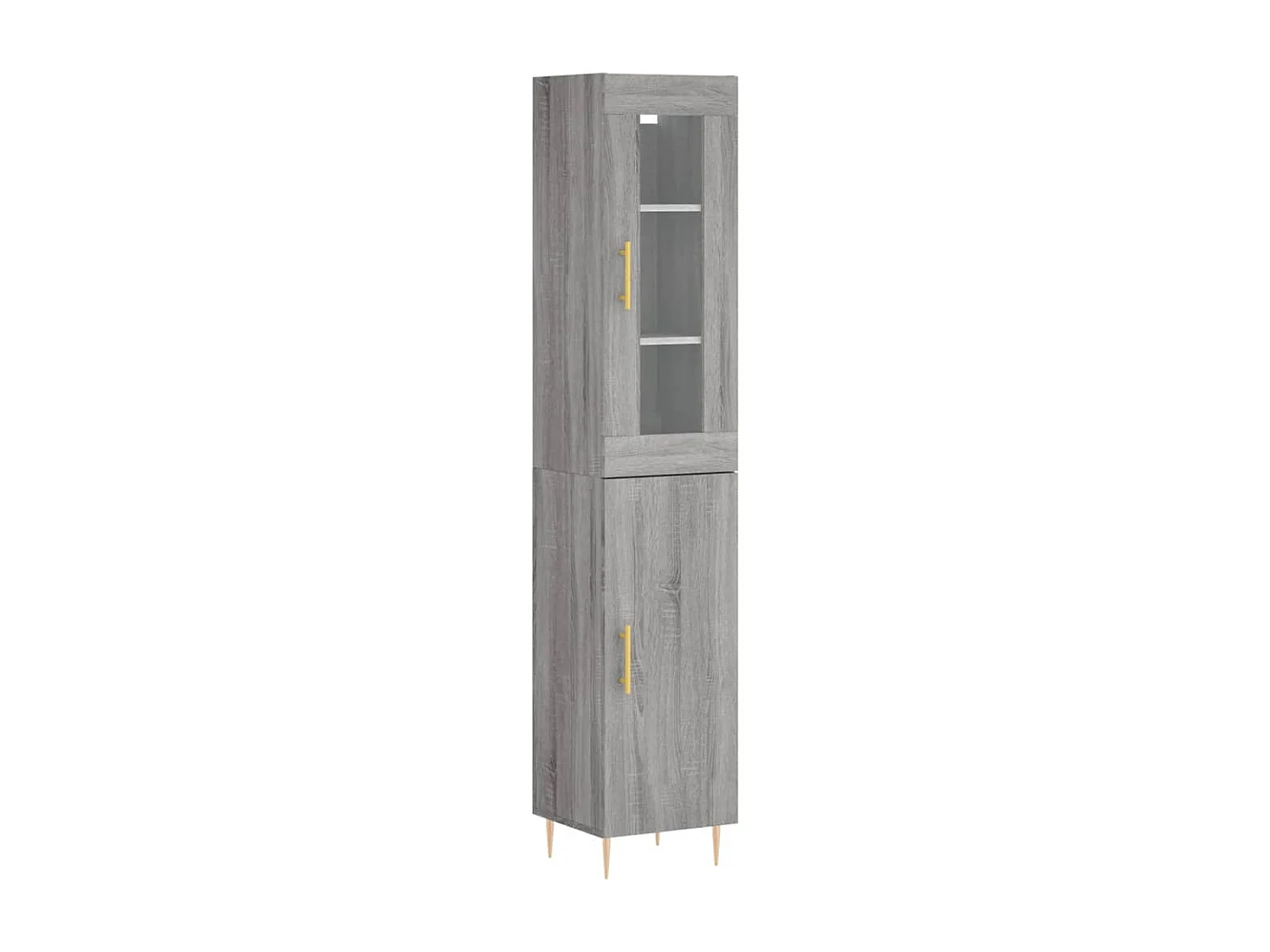Buffet haut Sonoma gris 34,5x34x180 cm Bois d'ingénierie