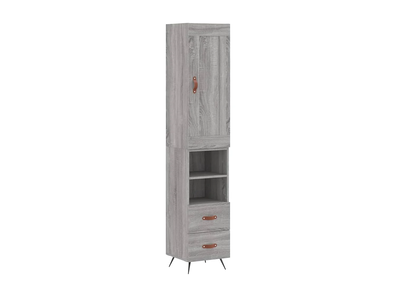 Buffet haut Sonoma gris 34,5x34x180 cm Bois d'ingénierie