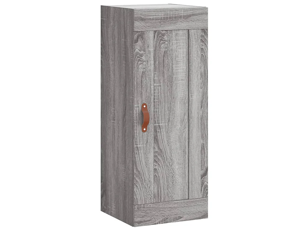 Hoge kast 34,5x34x180 cm bewerkt hout grijs sonoma eikenkleurig
