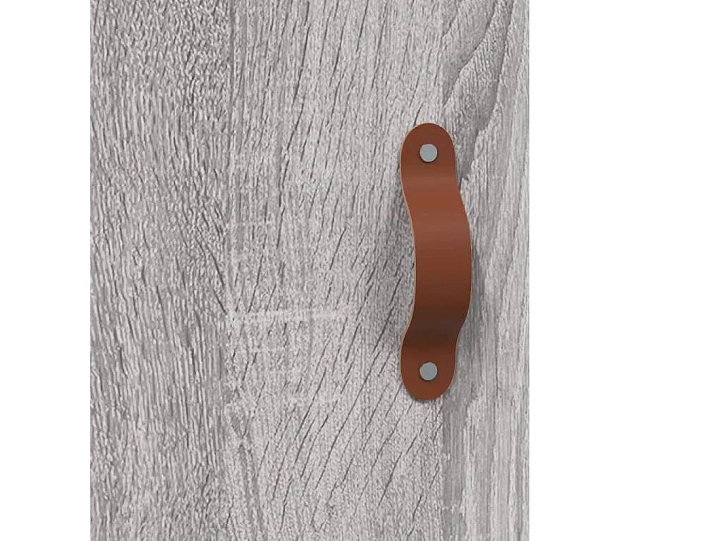 Hoge kast 34,5x34x180 cm bewerkt hout grijs sonoma eikenkleurig
