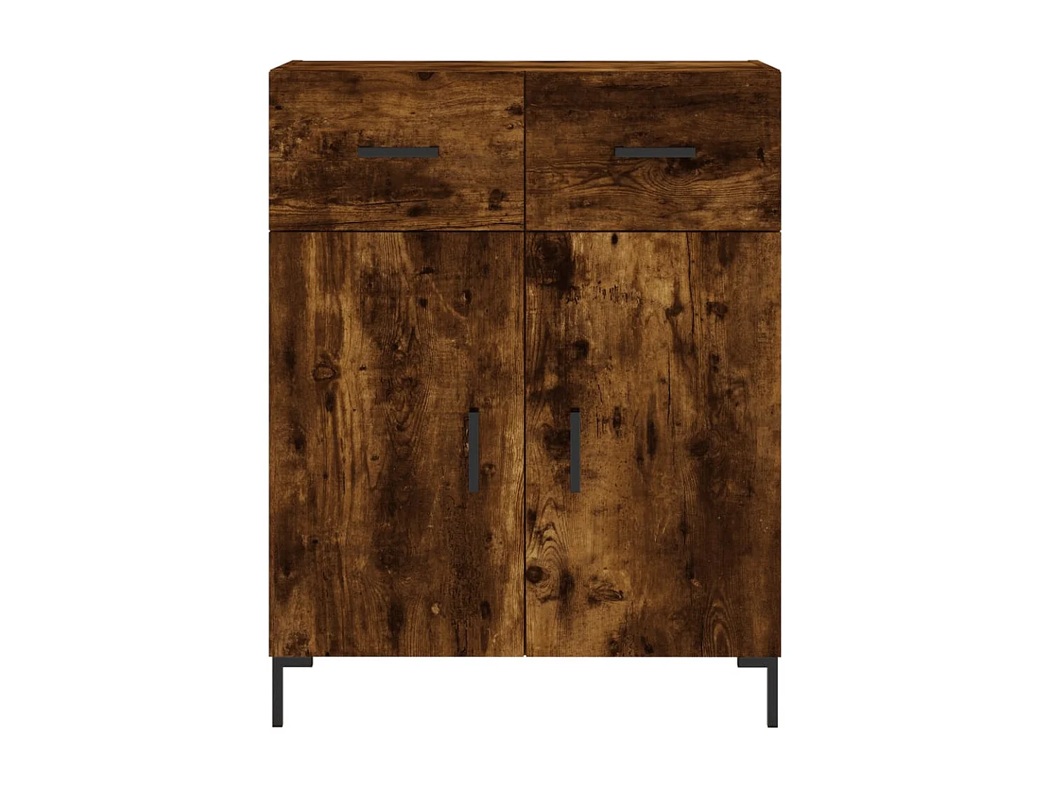 Buffet haut Chêne fumé 69,5x34x180 cm Bois d'ingénierie