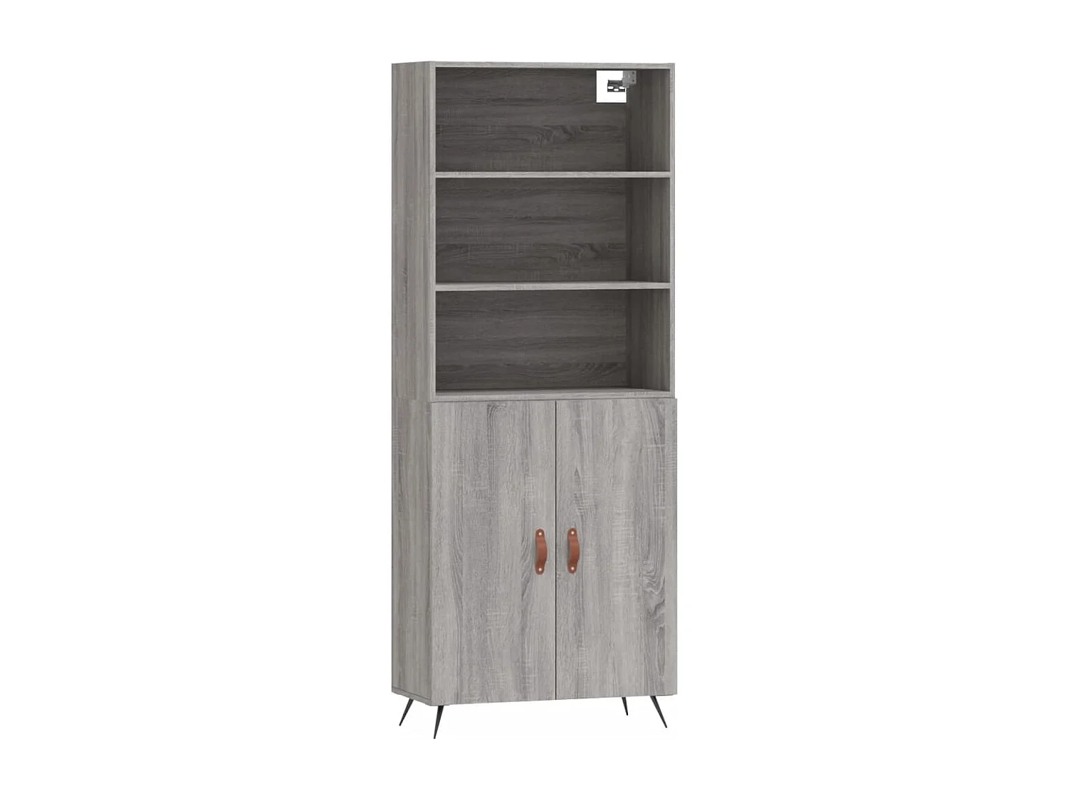 Buffet haut Sonoma gris 69,5x34x180 cm Bois d'ingénierie