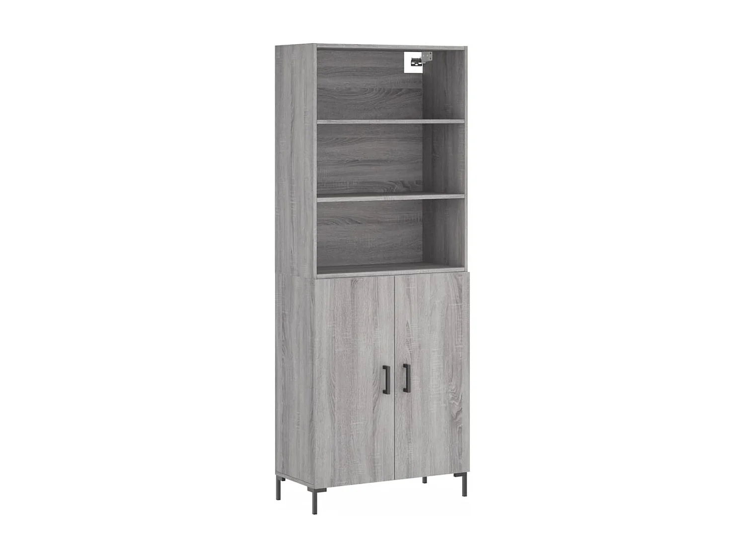Buffet haut Sonoma gris 69,5x34x180 cm Bois d'ingénierie