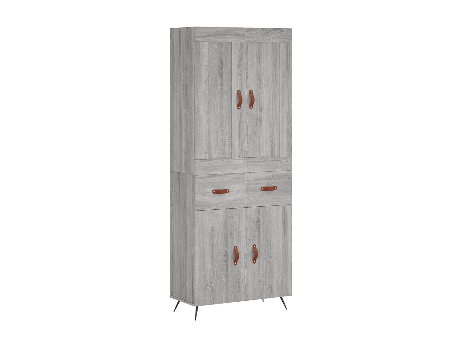 Highboard Grau Sonoma 69,5x34x180 cm Holzwerkstoff