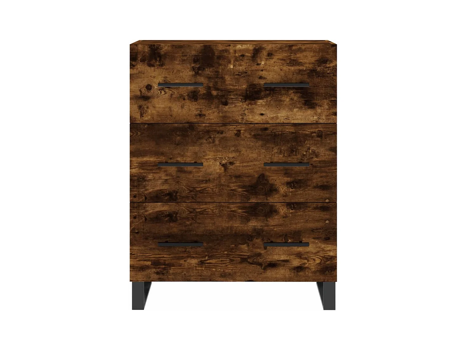 Buffet haut Chêne fumé 69,5x34x180 cm Bois d'ingénierie