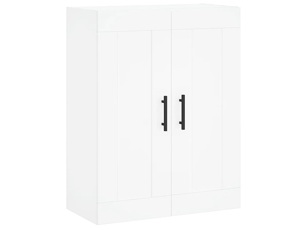 Credenza Bianca 69,5x34x180 cm in Legno Multistrato