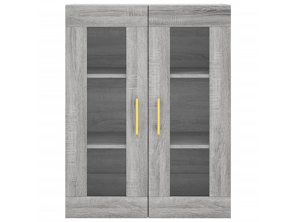 Buffet haut Sonoma gris 69,5x34x180 cm Bois d'ingénierie