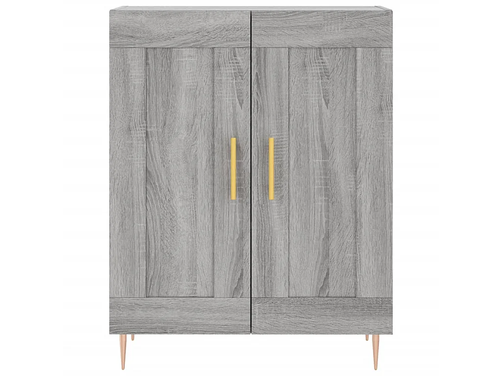 Buffet haut Sonoma gris 69,5x34x180 cm Bois d'ingénierie