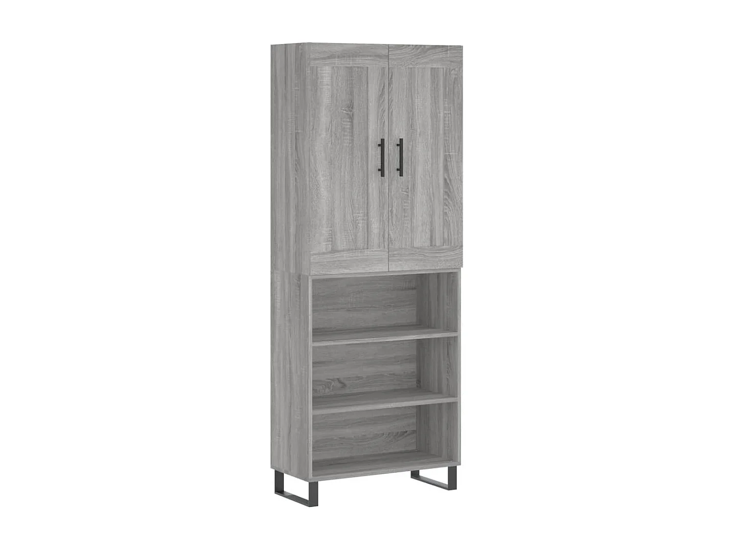 Buffet haut Sonoma gris 69,5x34x180 cm Bois d'ingénierie