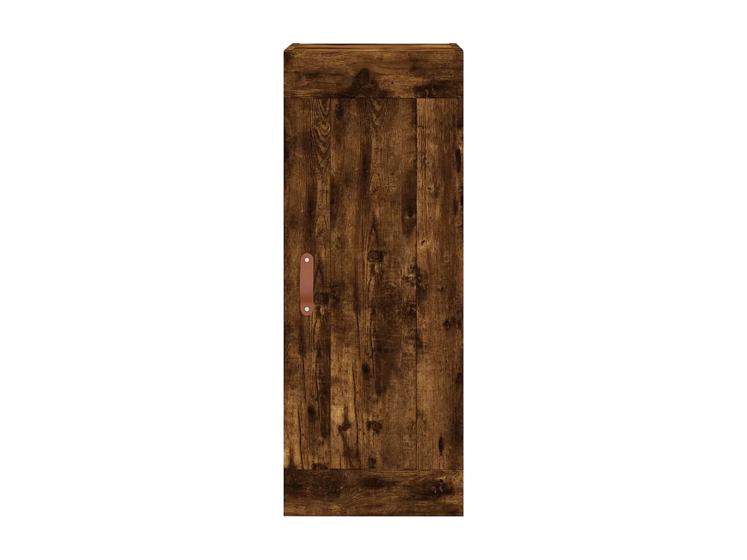 Hoge kast 34,5x34x180 cm bewerkt hout gerookt eikenkleurig