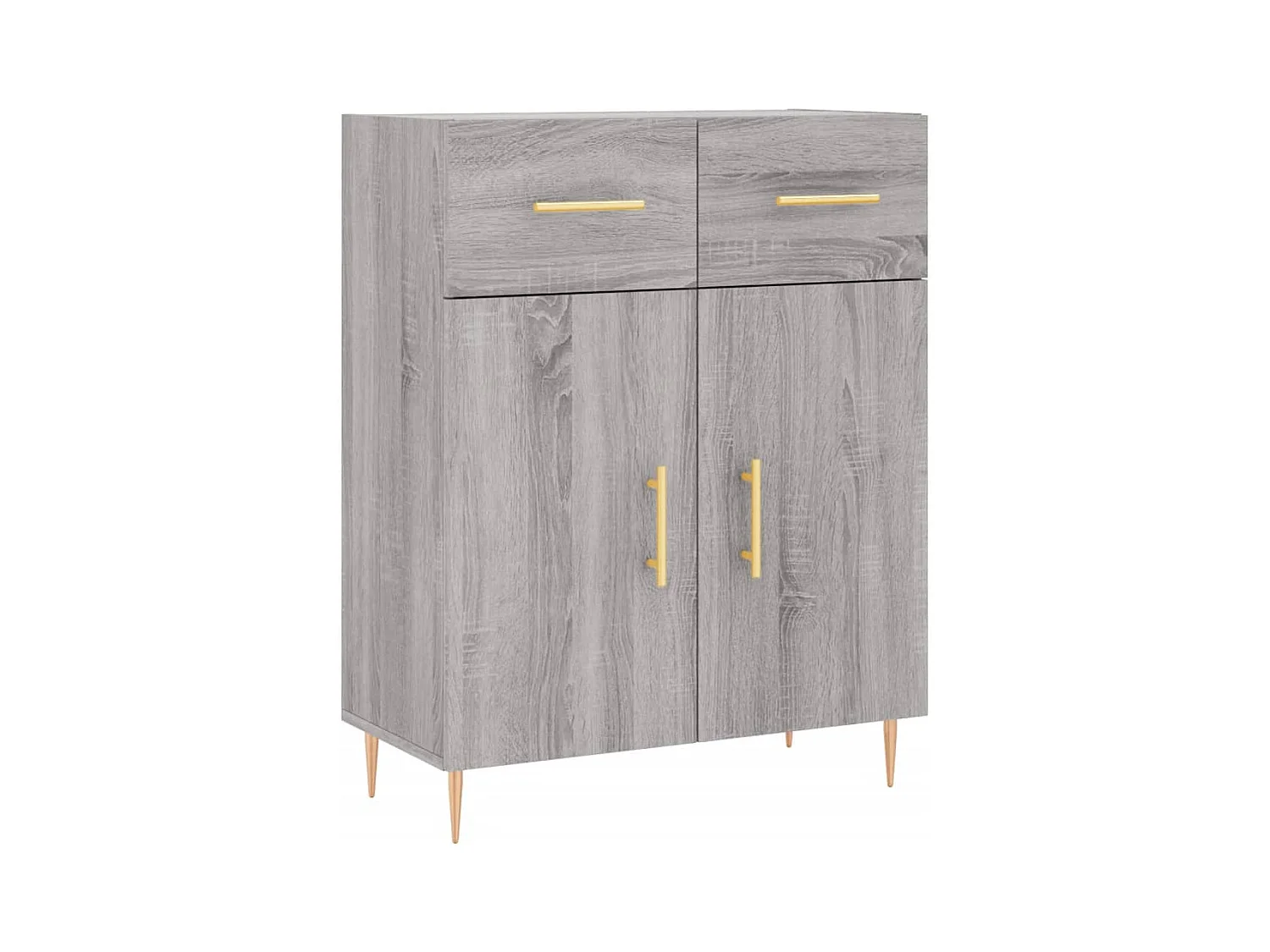 Buffet haut Sonoma gris 69,5x34x180 cm Bois d'ingénierie