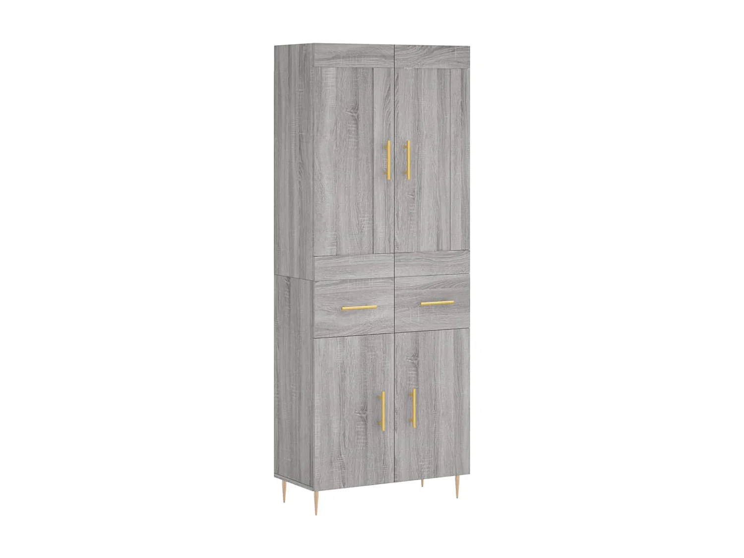 Buffet haut Sonoma gris 69,5x34x180 cm Bois d'ingénierie