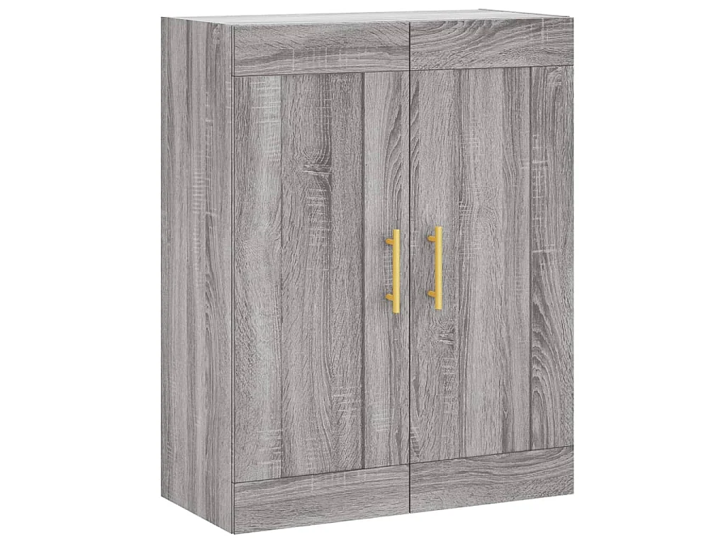 Hoge kast 69,5x34x180 cm bewerkt hout grijs sonoma eikenkleurig