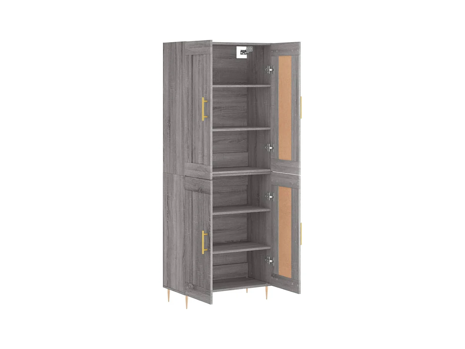 Buffet haut Sonoma gris 69,5x34x180 cm Bois d'ingénierie