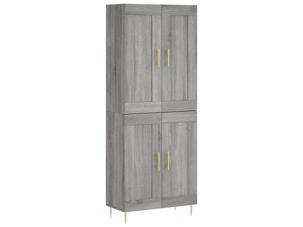 Buffet haut Sonoma gris 69,5x34x180 cm Bois d'ingénierie