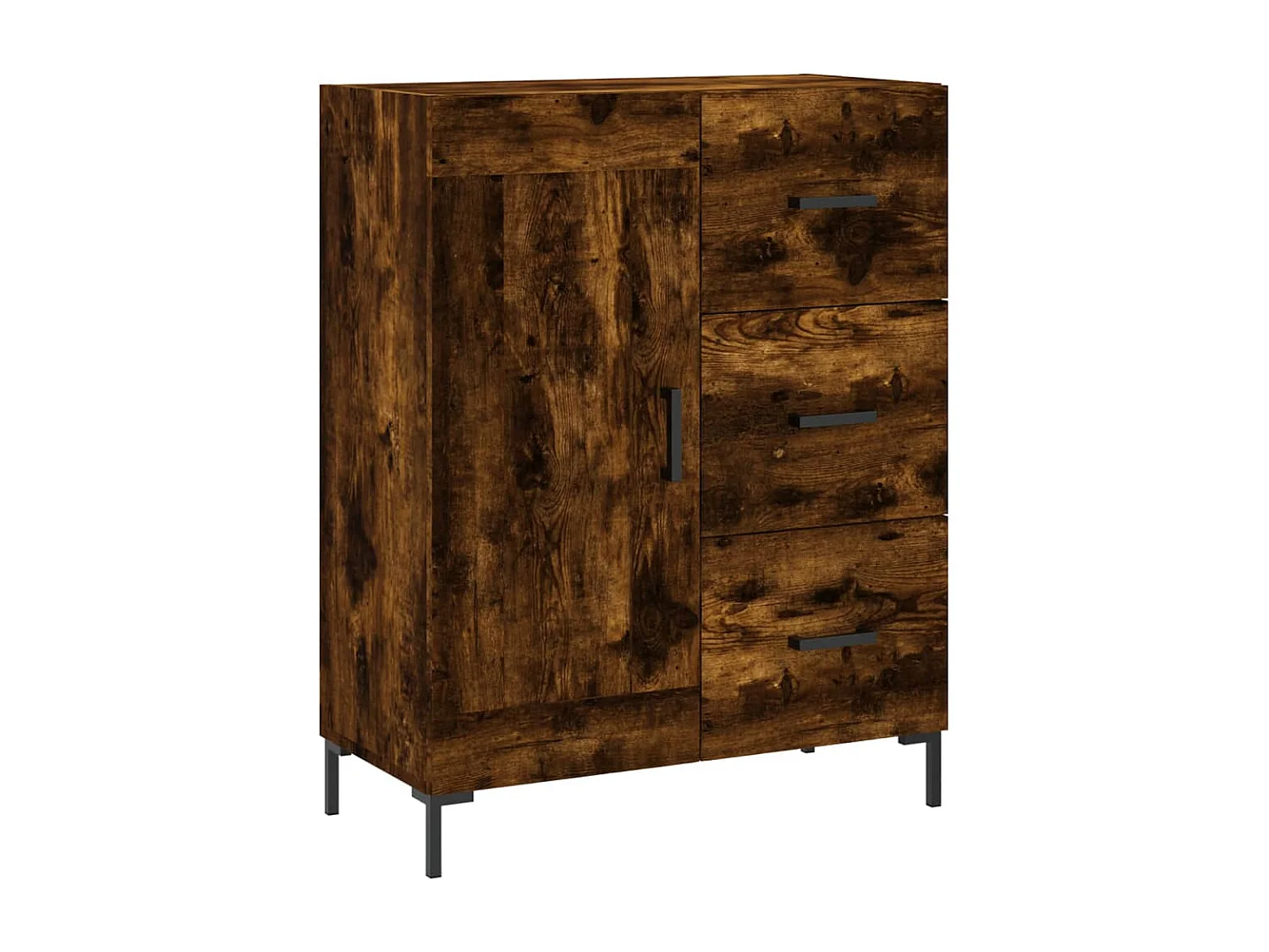 Highboard Räuchereiche 69,5x34x180 cm Holzwerkstoff