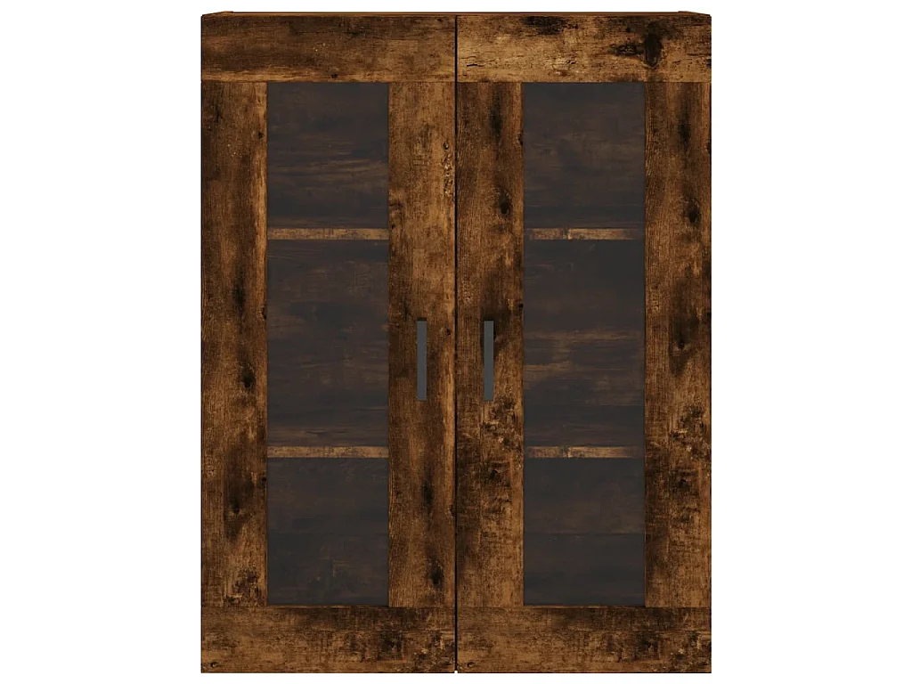 Hoge kast 69,5x34x180 cm bewerkt hout gerookt eikenkleurig