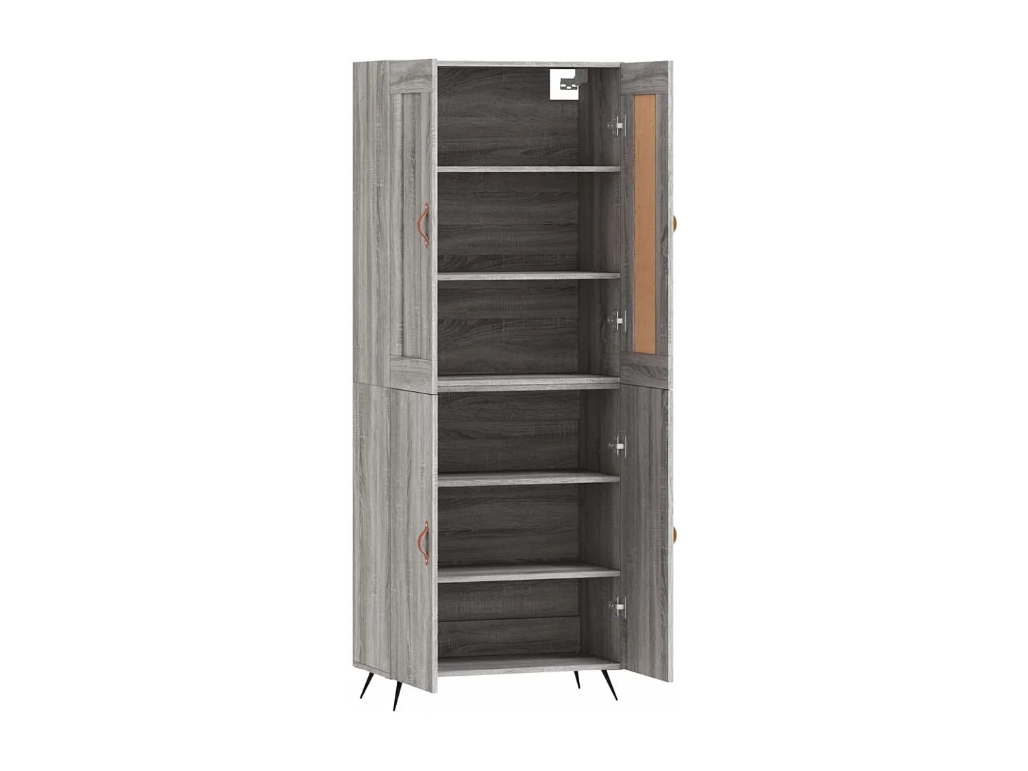 Buffet haut Sonoma gris 69,5x34x180 cm Bois d'ingénierie