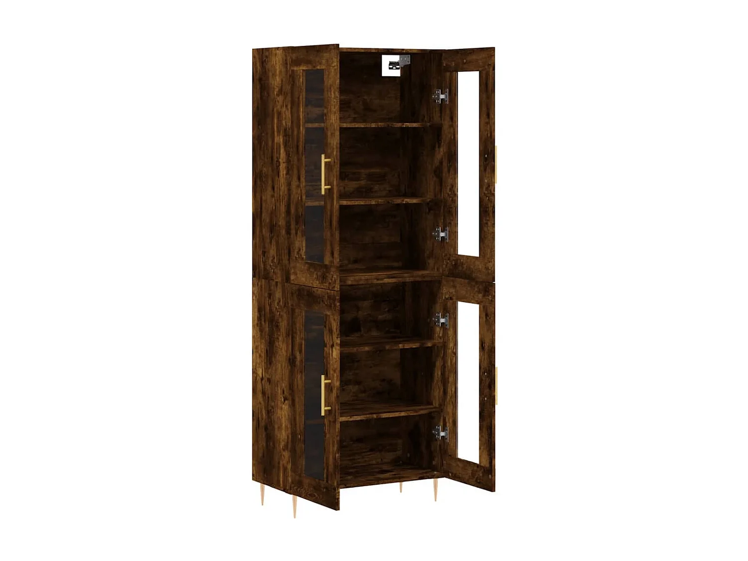 Credenza Rovere Fumo  69,5x34x180 cm in Legno Multistrato