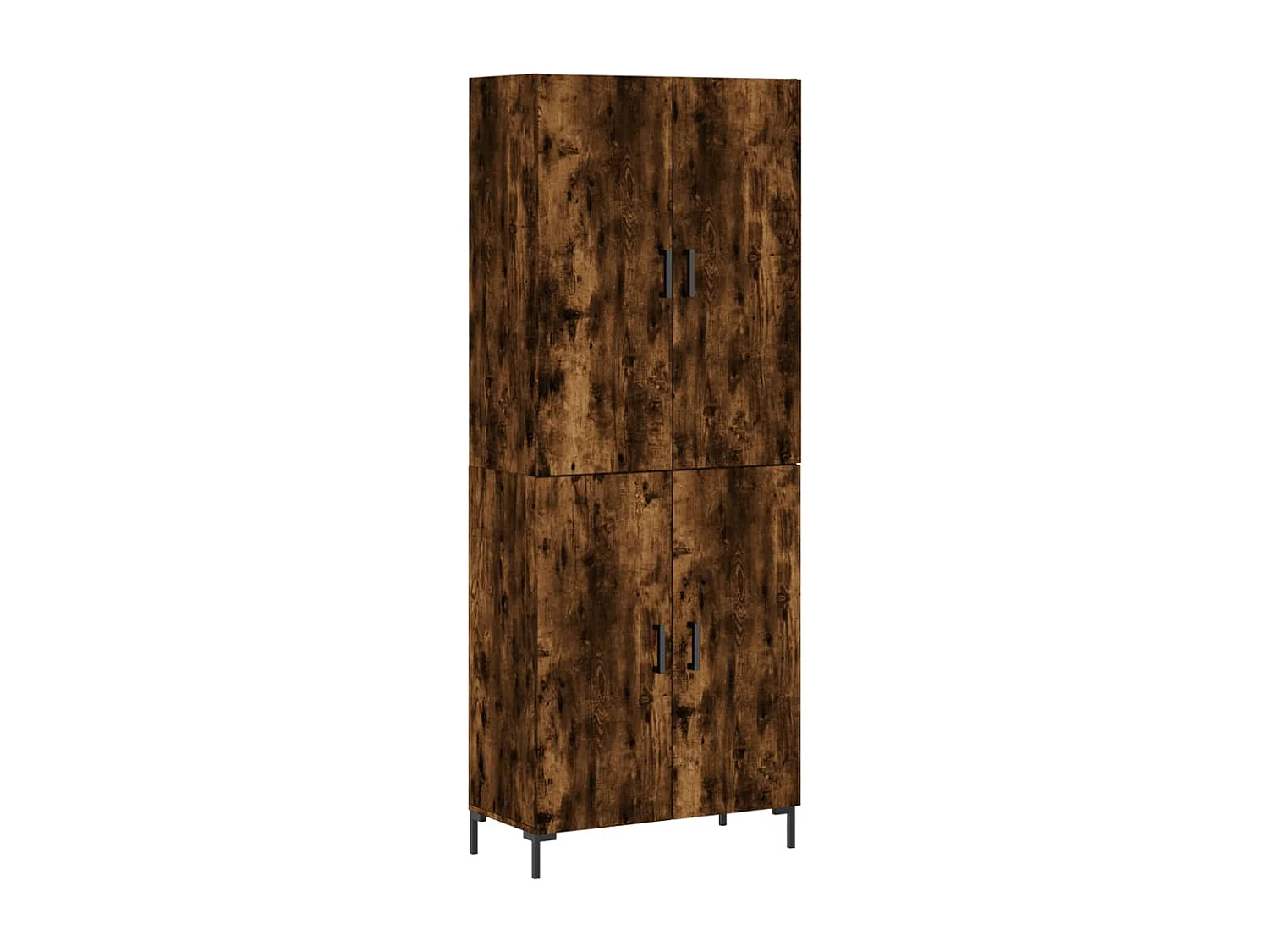 Buffet haut Chêne fumé 69,5x34x180 cm Bois d'ingénierie