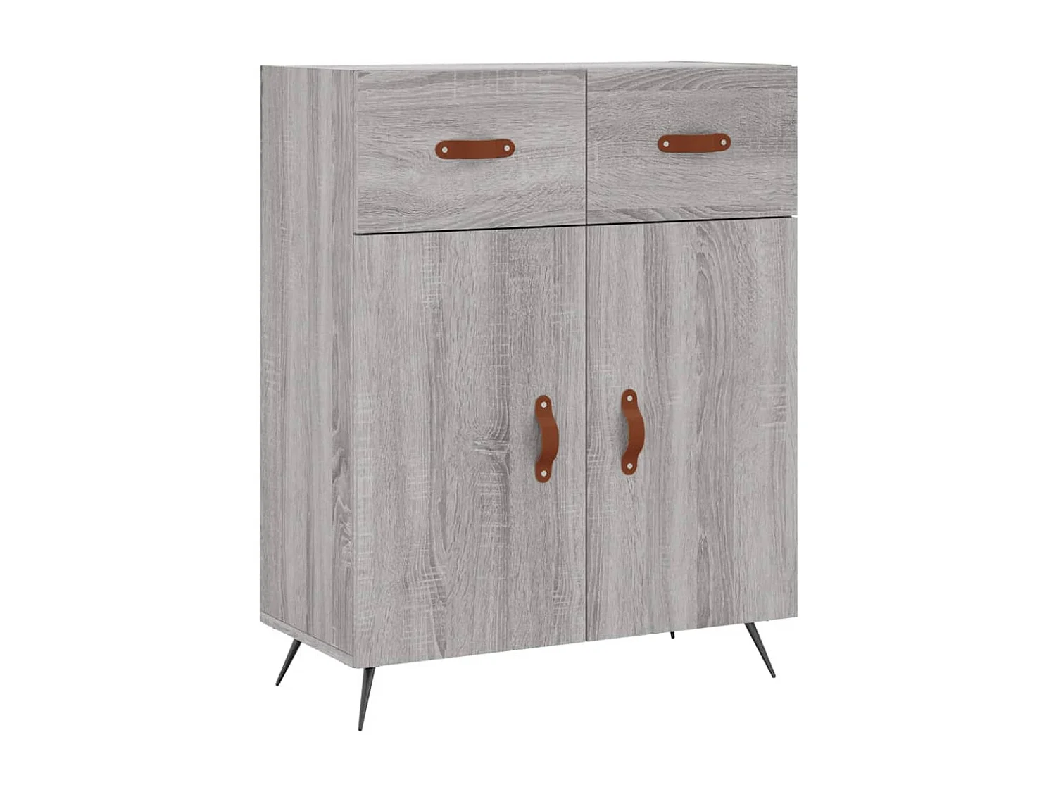 Hoge kast 69,5x34x180 cm bewerkt hout grijs sonoma eikenkleurig