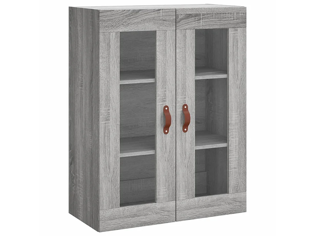 Aparador alto madera contrachapada gris sonoma 69,5x34x180 cm