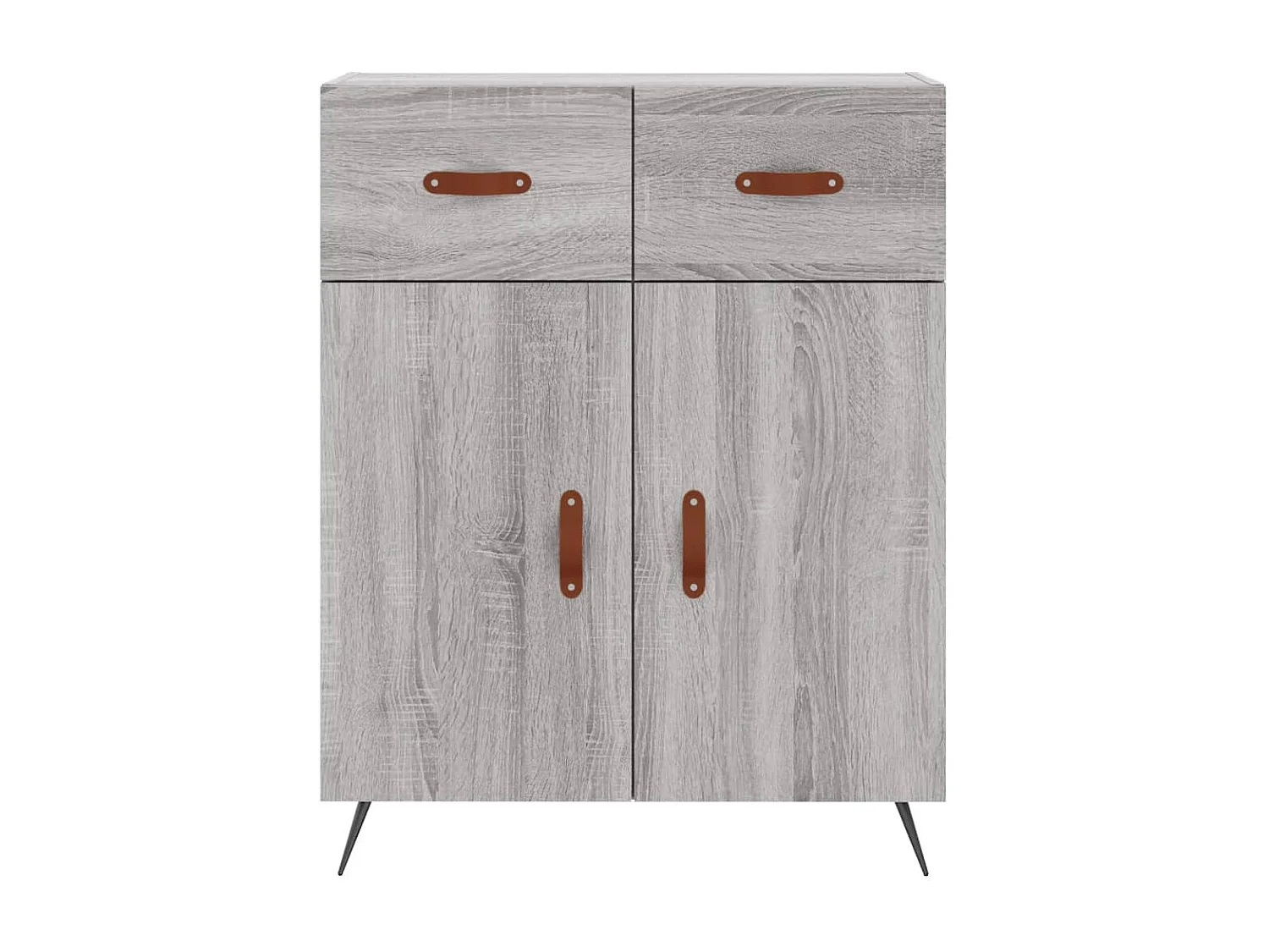 Aparador alto madera contrachapada gris sonoma 69,5x34x180 cm