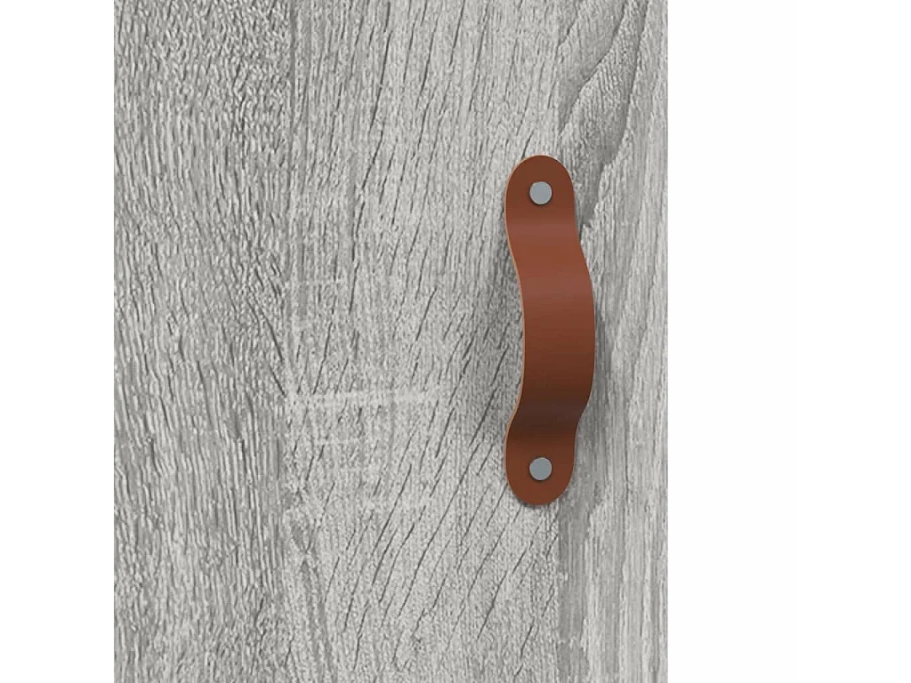 Aparador alto madera contrachapada gris sonoma 69,5x34x180 cm