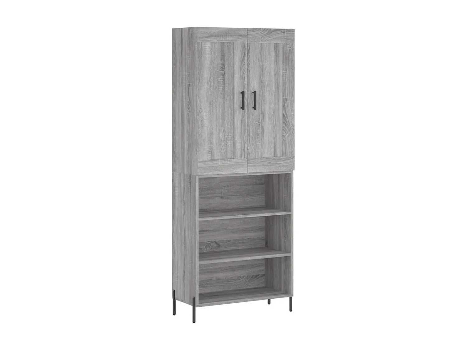 Buffet haut Sonoma gris 69,5x34x180 cm Bois d'ingénierie