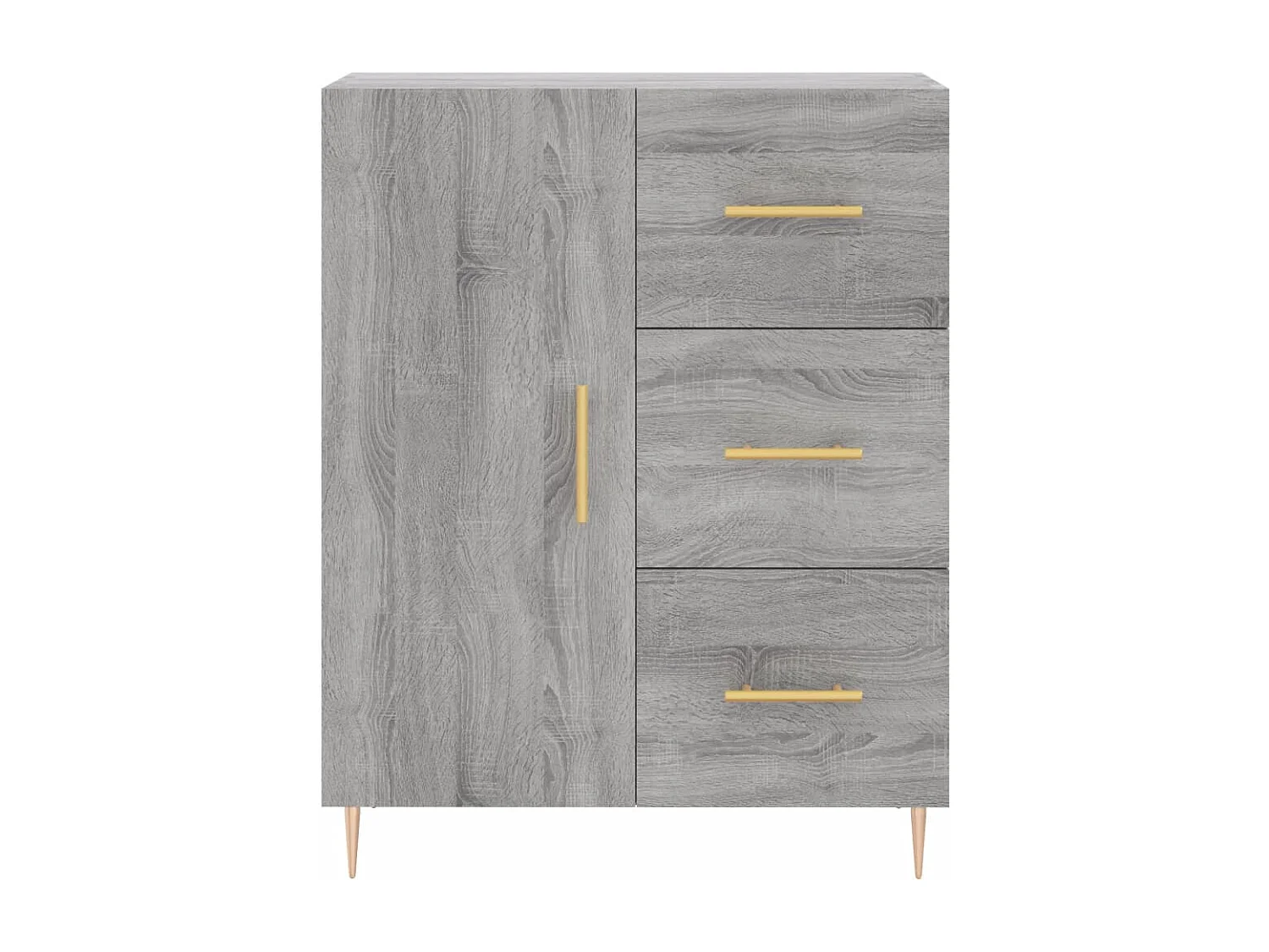 Highboard Grau Sonoma 69,5x34x180 cm Holzwerkstoff