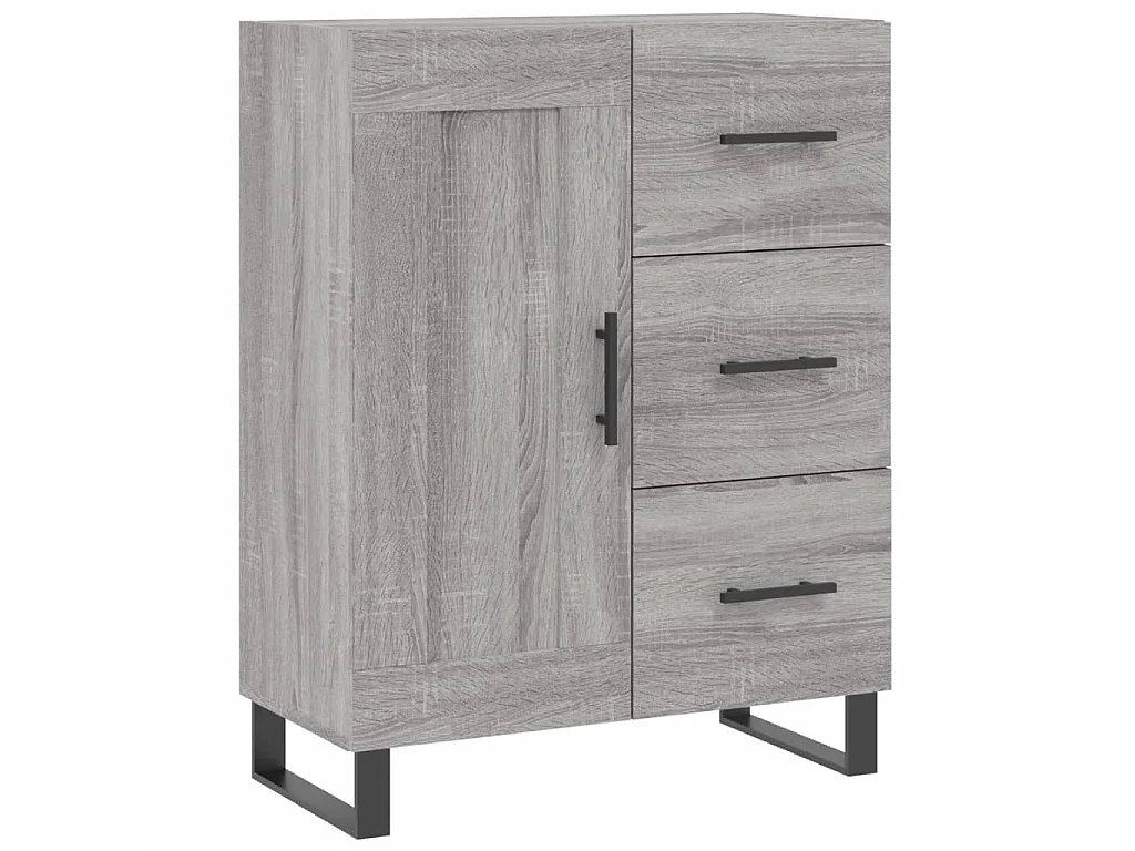 Buffet haut Sonoma gris 69,5x34x180 cm Bois d'ingénierie
