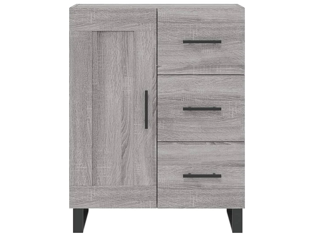 Buffet haut Sonoma gris 69,5x34x180 cm Bois d'ingénierie