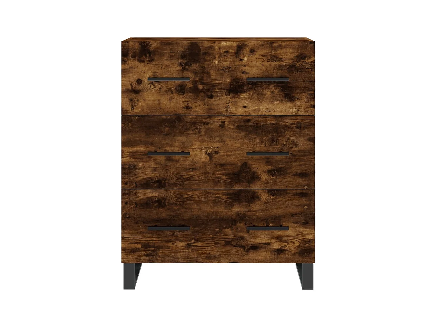 Buffet haut Chêne fumé 69,5x34x180 cm Bois d'ingénierie