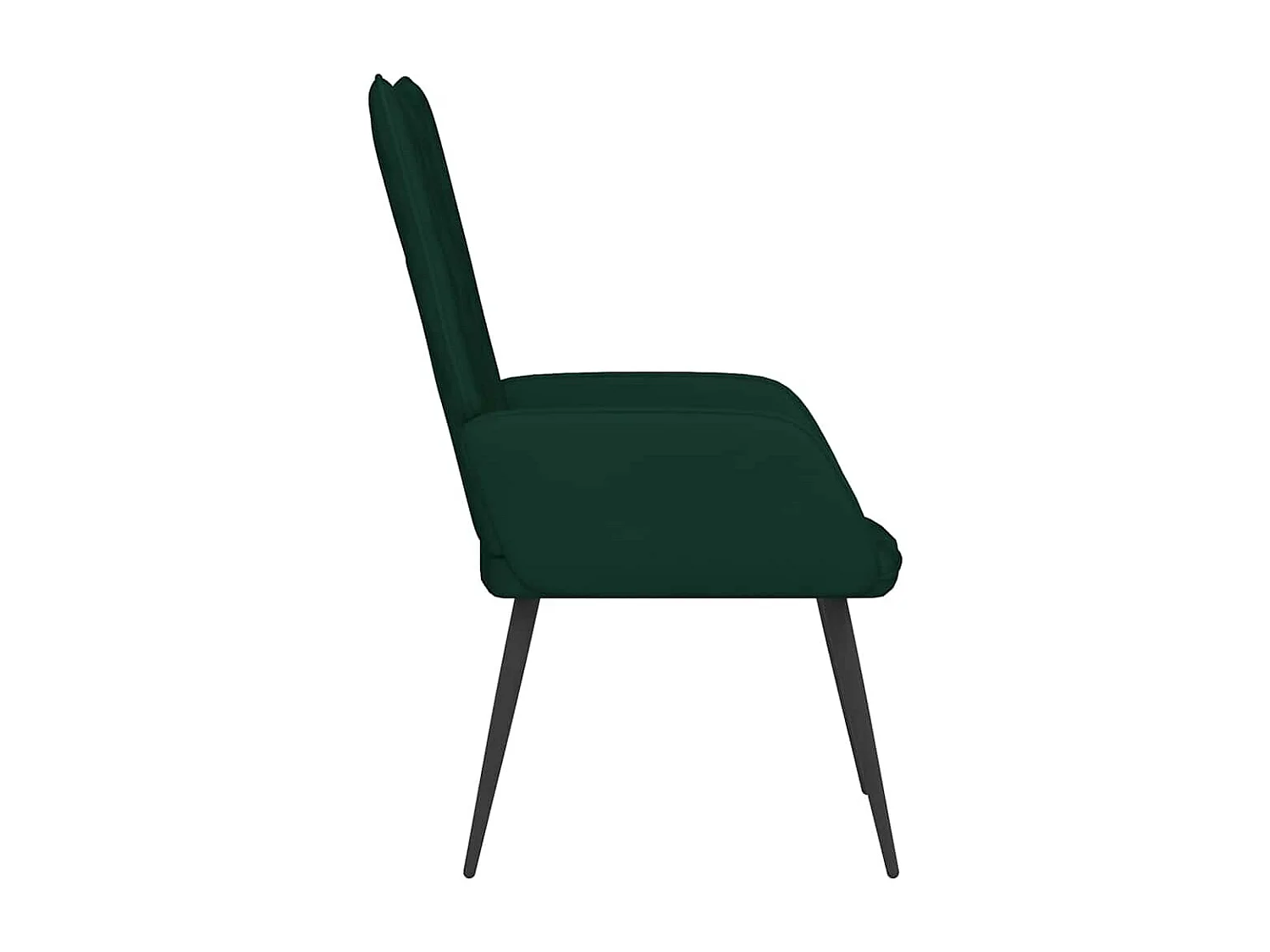 Chaise de relaxation Vert foncé Velours