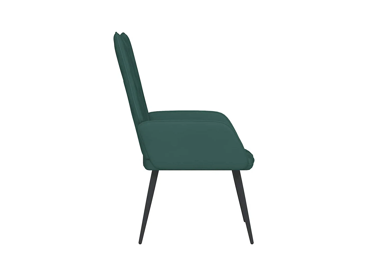 Chaise de relaxation Vert foncé Velours
