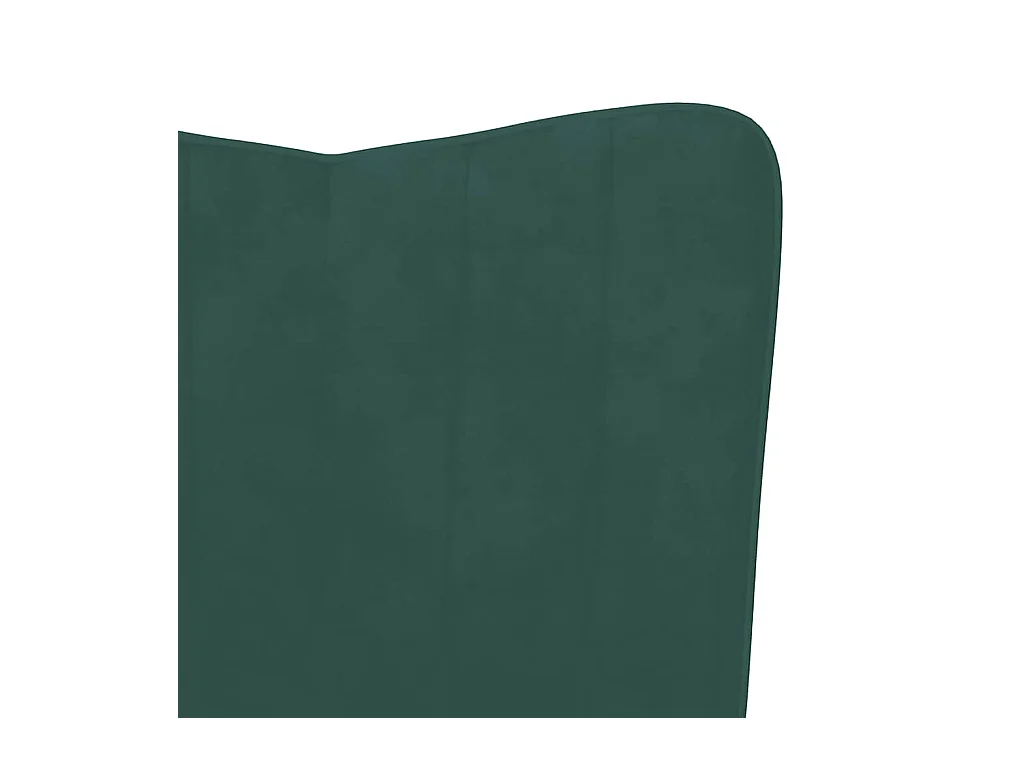 Chaise de relaxation Vert foncé Velours