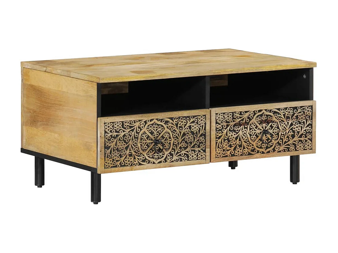 Couchtisch 80x54x40 cm Massivholz Mango