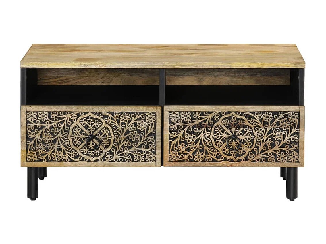 Couchtisch 80x54x40 cm Massivholz Mango