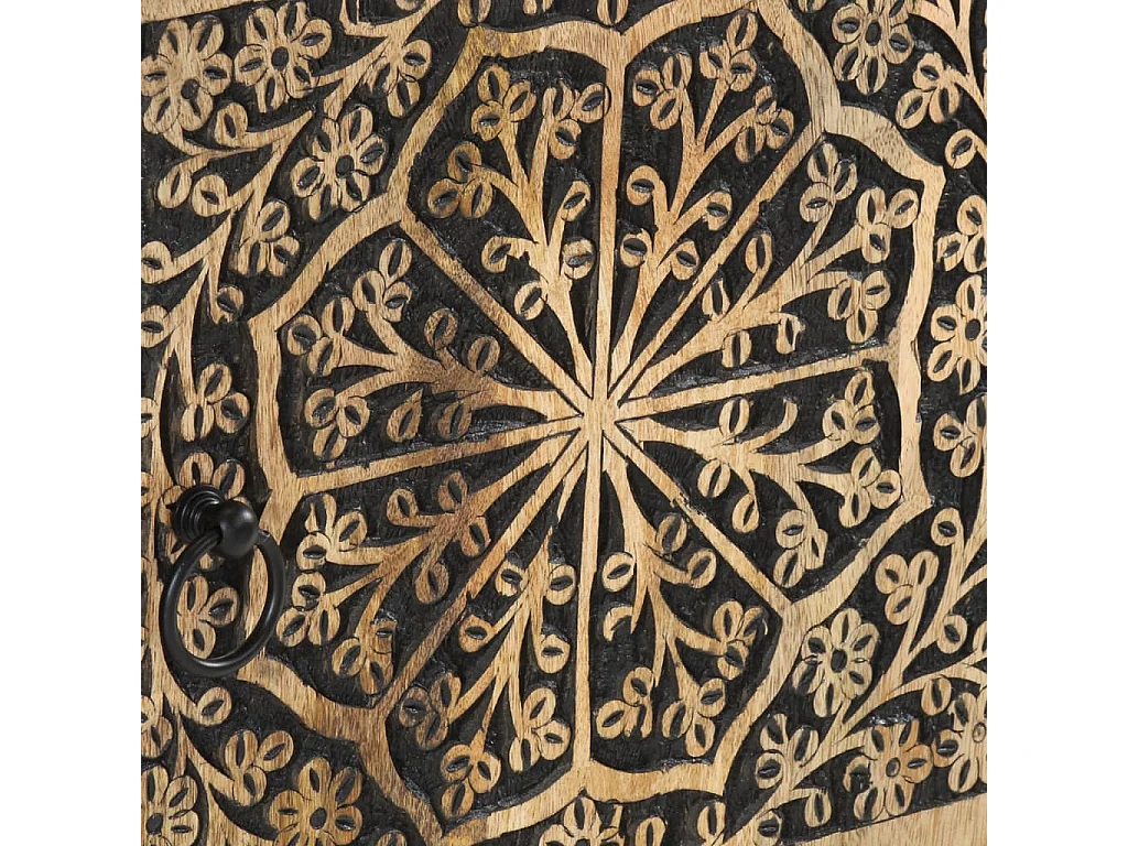Tavolino da Salotto 100x54x40 cm in Legno Massello di Mango